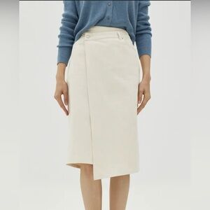 LOVE BONITO Cream Wrap Skirt